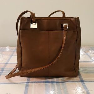 Liz Claiborne Brown Leather Shoulder Bag Purse